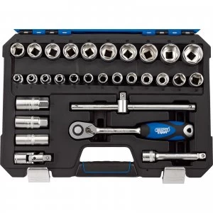 Image of Draper 30 Piece 1/2" Drive Hex Socket Set Metric 1/2"