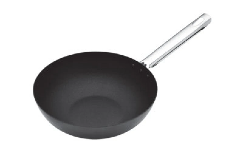 Image of Masterclass Carbon Steel 24cm Wok Dark Grey
