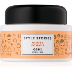 Image of Alfaparf Milano Style Stories The Range Paste Shaping Paste Strong Firming Glossy Pomade 100ml