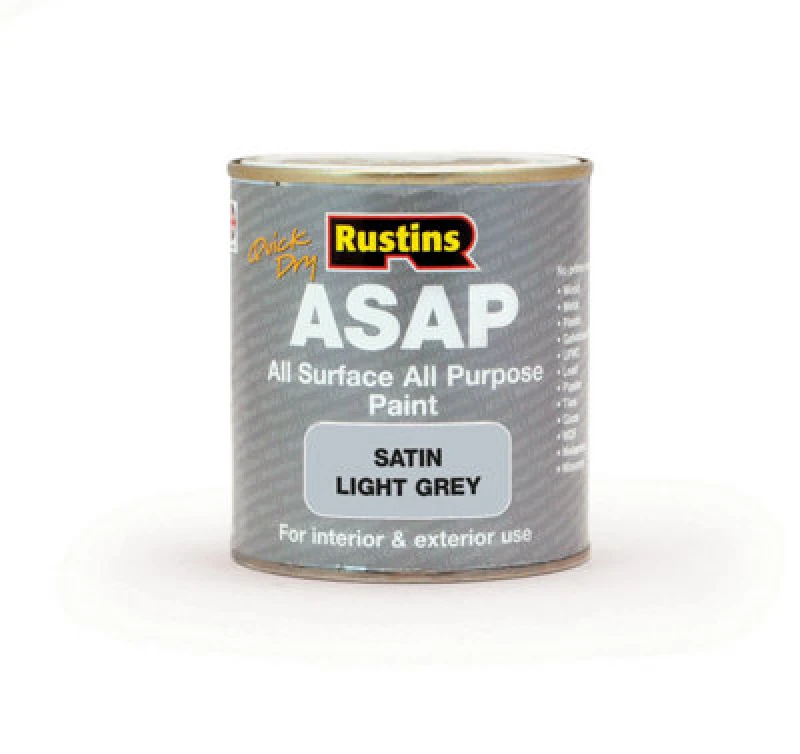 Image of Rustins ASAPLG500 ASAP Paint Light Grey 500ml ASAPLG500