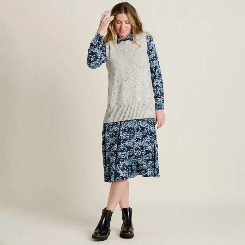 Image of Brakeburn Nep Knitted Vest Grey