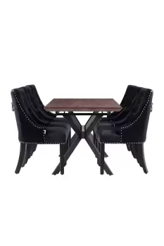Image of ''Windsor Blaze' LUX Dining Set a Table and Chairs Set of 6