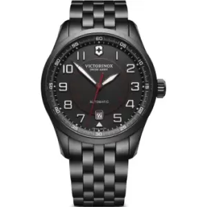 Image of Mens Victorinox Swiss Army Airboss Mechanical Black Edition 42mm Watch