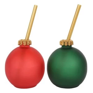 Image of Festive Bauble Glasses (Set of 2)