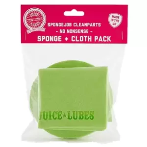 Image of Juice Lubes SpongeJob CleanParts, Sponge and Cloth Pack - Grey