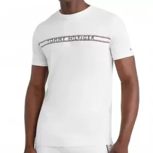 Image of Tommy Hilfiger Logo Tape T-Shirt - White M