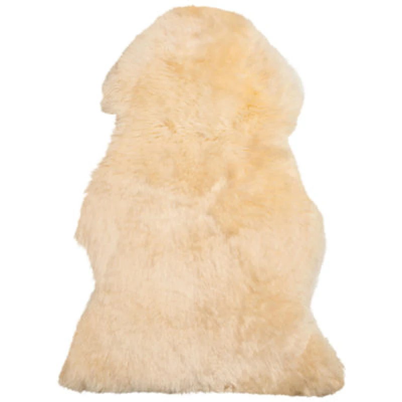 Image of Beliani Sheepskin Rug Uluru Beige 65 X 110 Cm