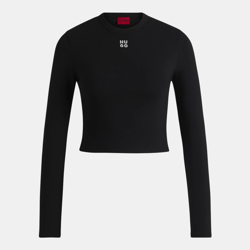 Image of Hugo Long Sleeve Logo T-Shirt Black female XS