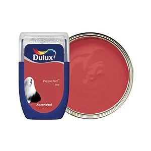 Image of Dulux Pepper Red Matt Emulsion Paint 30ml