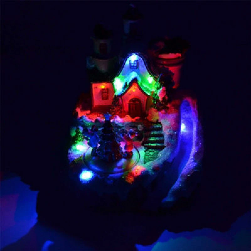 Image of Shatchi Christmas LED Musical Light Up Sculpture Nativity Set Xmas Home Decorations, 16 x15 x 18cm Multi