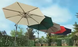 Image of Cantilever Parasol with Cover, Green Parasol