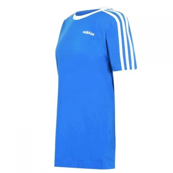Image of adidas Essentials 3 Stripe T Shirt Ladies - Blue/White