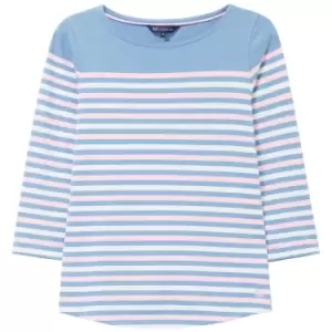 Image of Crew Clothing Womens Essential Breton Helen Blue/White/Pink 16