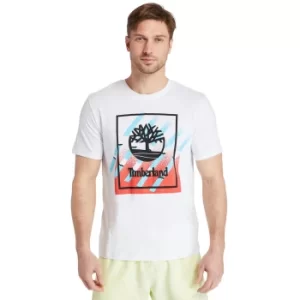 Image of Timberland Logo T-Shirt For Men In White, Size M