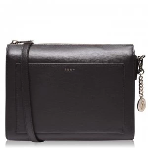 Image of DKNY Sutton Chain Medium Boxy Cross Body Bag - DK CHOC DCH
