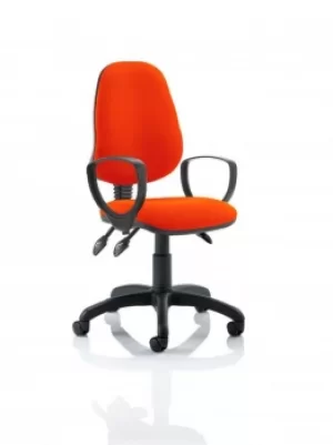 Image of Eclipse III Lever Task Operator Chair Bespoke With Loop Arms In Orange