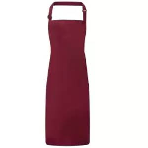Image of Premier Waterproof Bib Apron (One Size) (Burgundy) - Burgundy