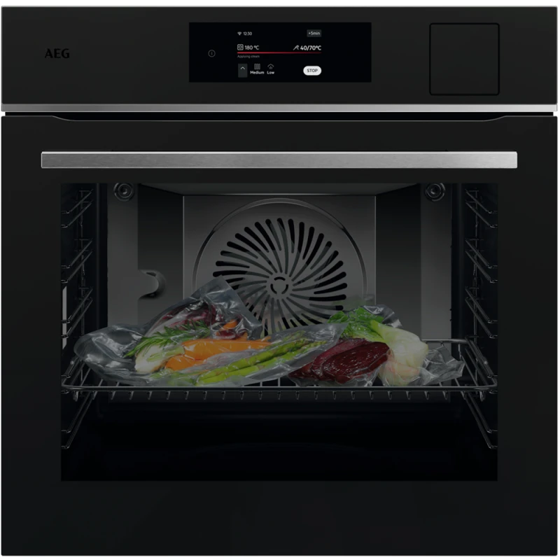 Image of AEG 8000 MealAssist TP8SB731AT Built In Electric Single Oven - Matt Black - A++ Rated