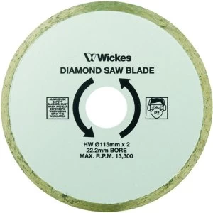 Image of Wickes Tile Saw Diamond Cutting Blade 110mm