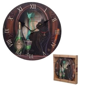 Image of Black Cat Absinthe Lisa Parker Wall Clock