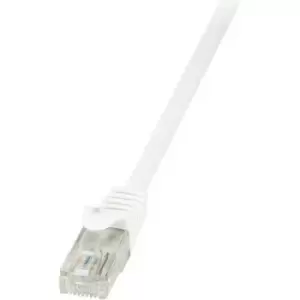 Image of LogiLink CP2111U RJ45 Network cable, patch cable CAT 6 U/UTP 20.00 m White incl. detent