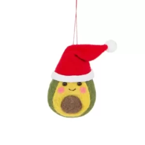 Image of Festive Avocado Felt Hanging Decoration