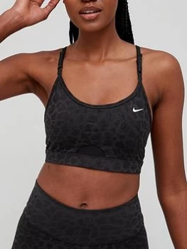 Image of Nike Light Support Indy Bra - Black, Size S, Women