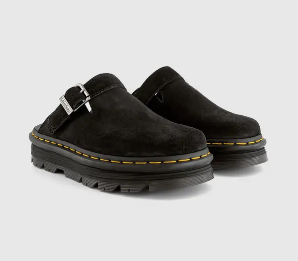 Image of Dr. Martens Womens Zebzag Mule Black Suede, 7