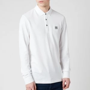 Image of Hugo Boss Passerby Long Sleeve Polo Shirt White Size M Men