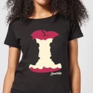 Image of Disney Princess Colour Silhouette Snow White Apple Womens T-Shirt - Black - XL
