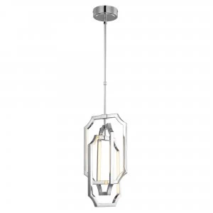 Image of LED Medium Ceiling Pendant Light Polished Nickel