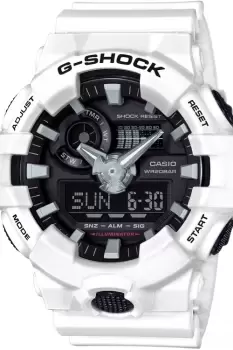 Image of Mens Casio G-Shock Alarm Chronograph Watch GA-700-7AER