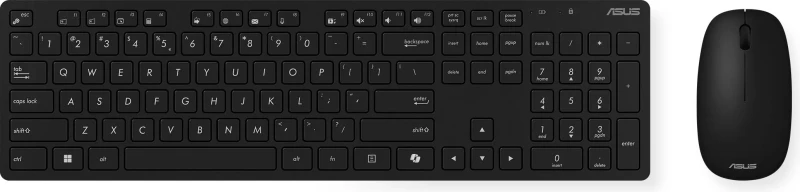 Image of ASUS W5000 KEYBOARD+MOUSE Wireless Keyboard with Optical Mouse - Black