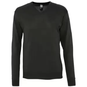 Image of SOLS Mens Galaxy V Neck Sweater (S) (Black)