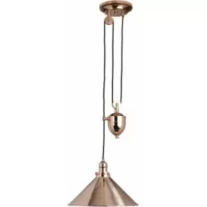 Image of Loops - 1 Bulb Ceiling Pendant Light Fitting Polished Copper LED E27 100W Bulb