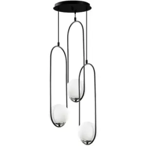 Image of Cristal Model 7 Deco 3-Light Globe Cluster Pendant lamp