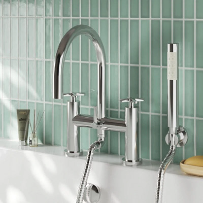 Image of Aztec Bath Shower Mixer Tap Chrome