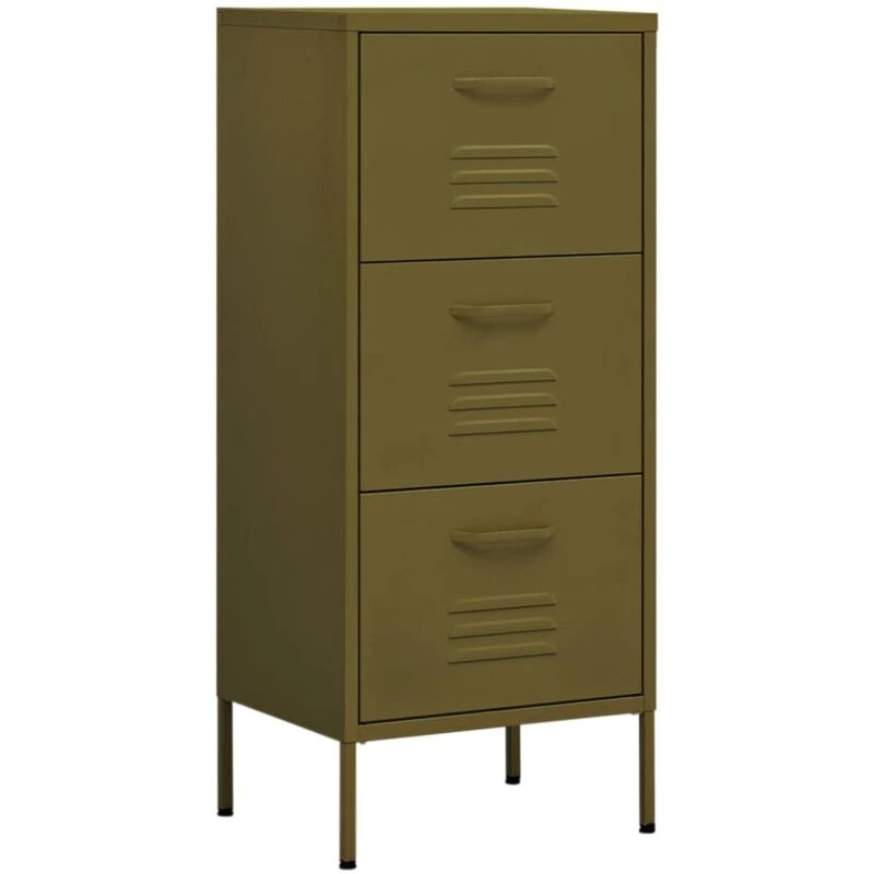 Image of VIDAXL Storage Cabinet Olive Green 42.5x35x101.5cm Steel Vidaxl 8720286564929
