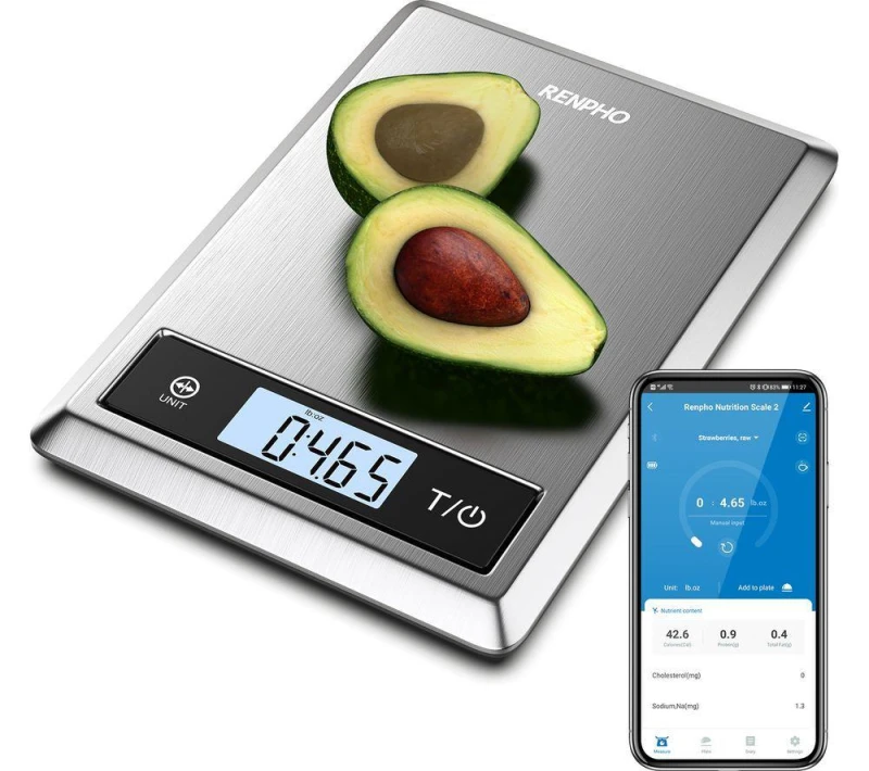 Image of RENPHO Calibra 1 Smart Nutrition Scales - Stainless Steel 4897122201677