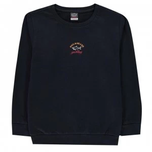 Image of Paul And Shark Crew Junior Boys Basic Logo Sweatshirt - Navy 013