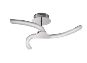Image of On Semi Flush 15W LED 3000K, 1500lm, Polished Chrome, Frosted Acrylic