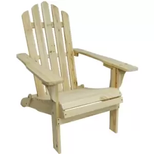 Image of Adirondack Wooden Garden Chair - Natural - Natural - Watsons