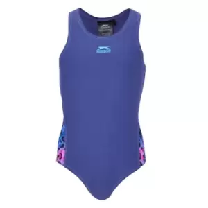 Image of Slazenger Splice Racerback Swimsuit Junior Girls - Blue