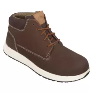 Image of Himalayan 4411 Brown Non Metallic Toe Capped Unisex Safety Boots, UK 4, EU 37