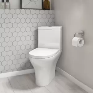 Image of Close Coupled Corner Toilet with Soft Close Seat - Portland