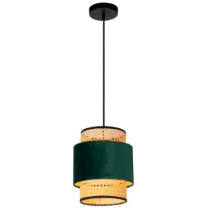 Image of Lucide JAVOR - Pendant Light - Ø23cm - 1xE27 - Green