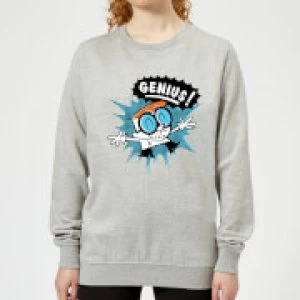 Image of Dexters Lab Genius Womens Sweatshirt - Grey - L