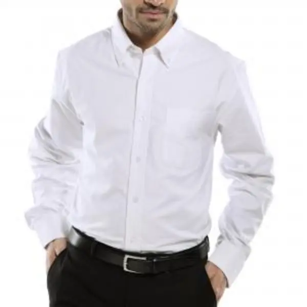 Image of Oxford Shirt Long Sleeve White 17.5 BESWOXSLSW175