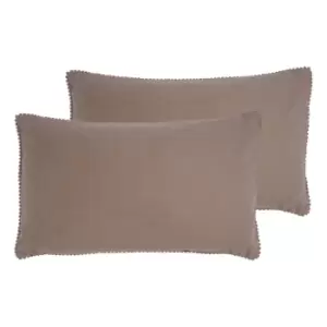 Image of Furn. Cosmo Twin Pack Polyester Filled Cushions Blush Pink 50 x 30cm