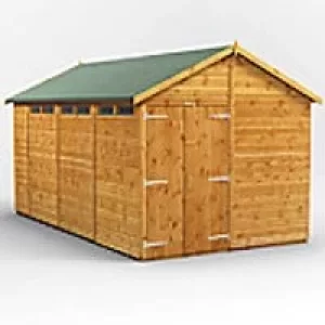 Image of Power Garden Shed 148PASSDD Golden Brown 14x8